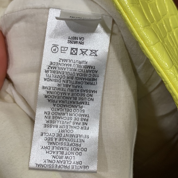 Tibi Croc Embossed Patent Mini Skirt in Yellow - Picture 9 of 10